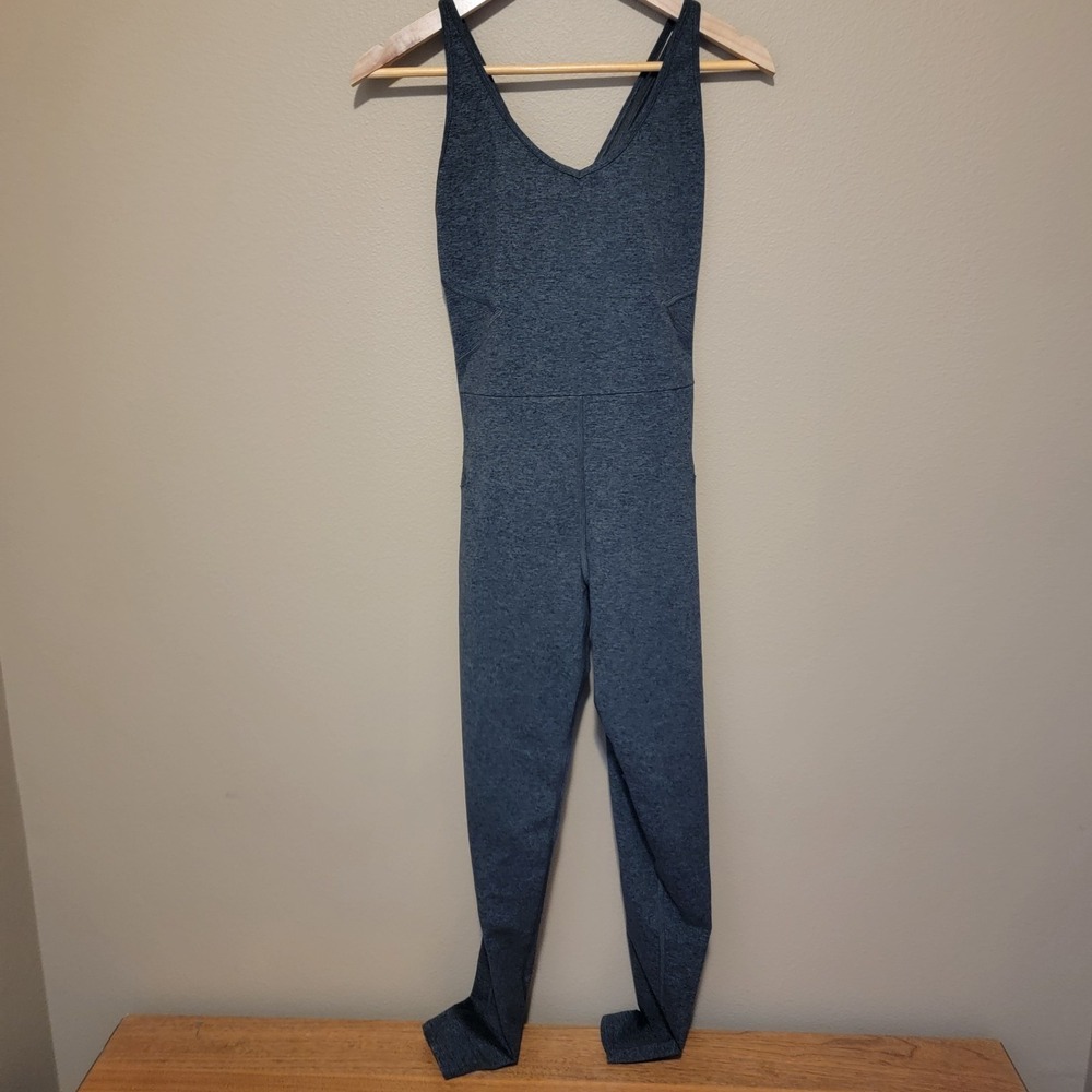 Ghost Flower Earth Gray One Piece Jumpsuit Athletic  Womens Sz XL